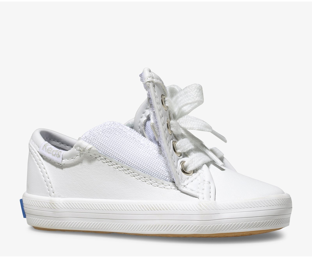 Zapatillas Keds Niños Blancas - Kickstart Jr. Cuero - 471-PXQWOA